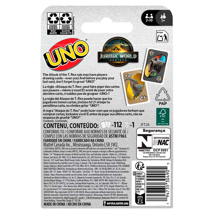 Uno: Jurassic World Rebirth