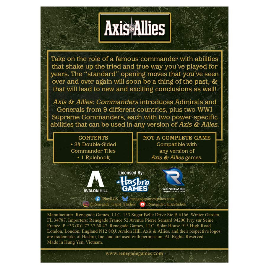 Axis & Allies: Commanders