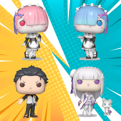 Funko Pop! Anime Starting Life in Another World Bundle of 4 (Commons)