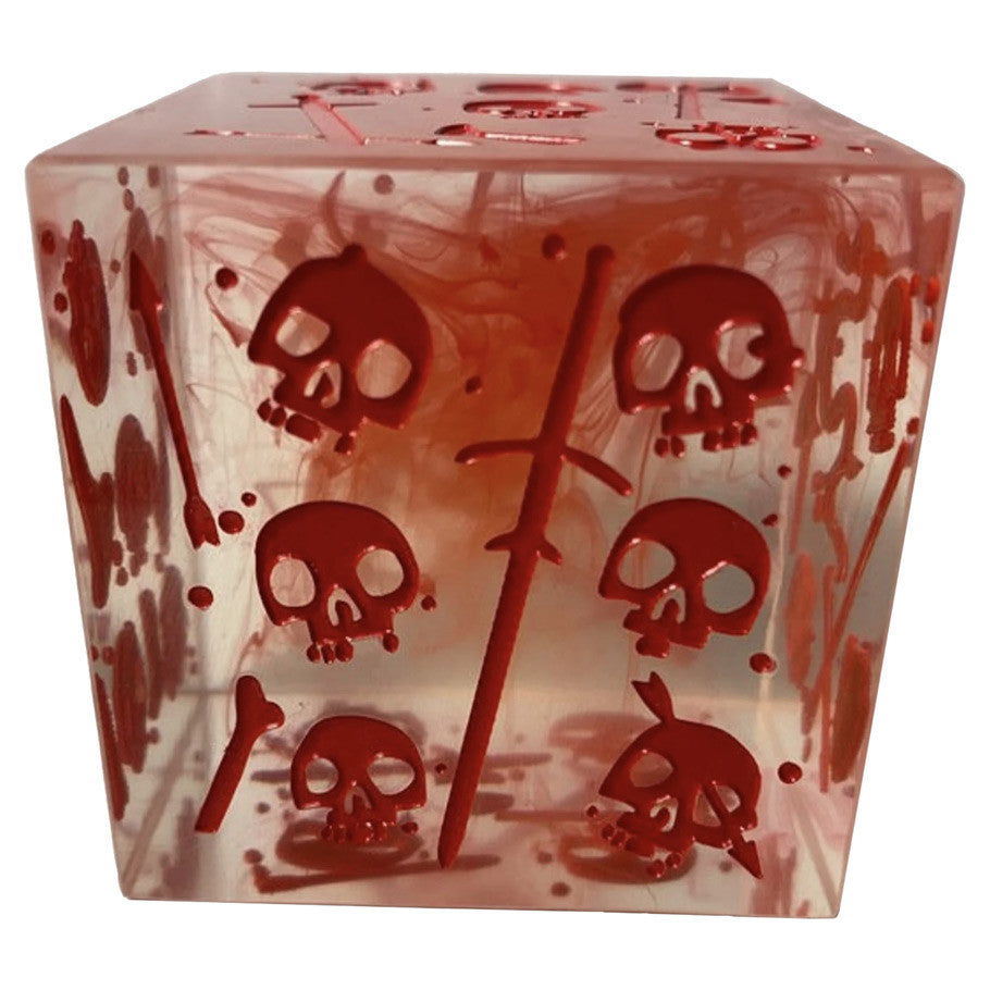 Massive Gelatinous Cube: Mini/Die: Blood Filled Red