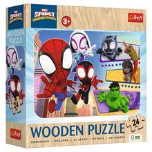 Puzzle: Marvel: Trefl Wooden: Brave Spidey And His Amazing Friends 24 Piece