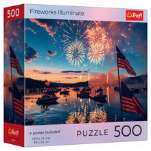 Puzzle: Fireworks Illuminate 500 Piece (Trefl Red)