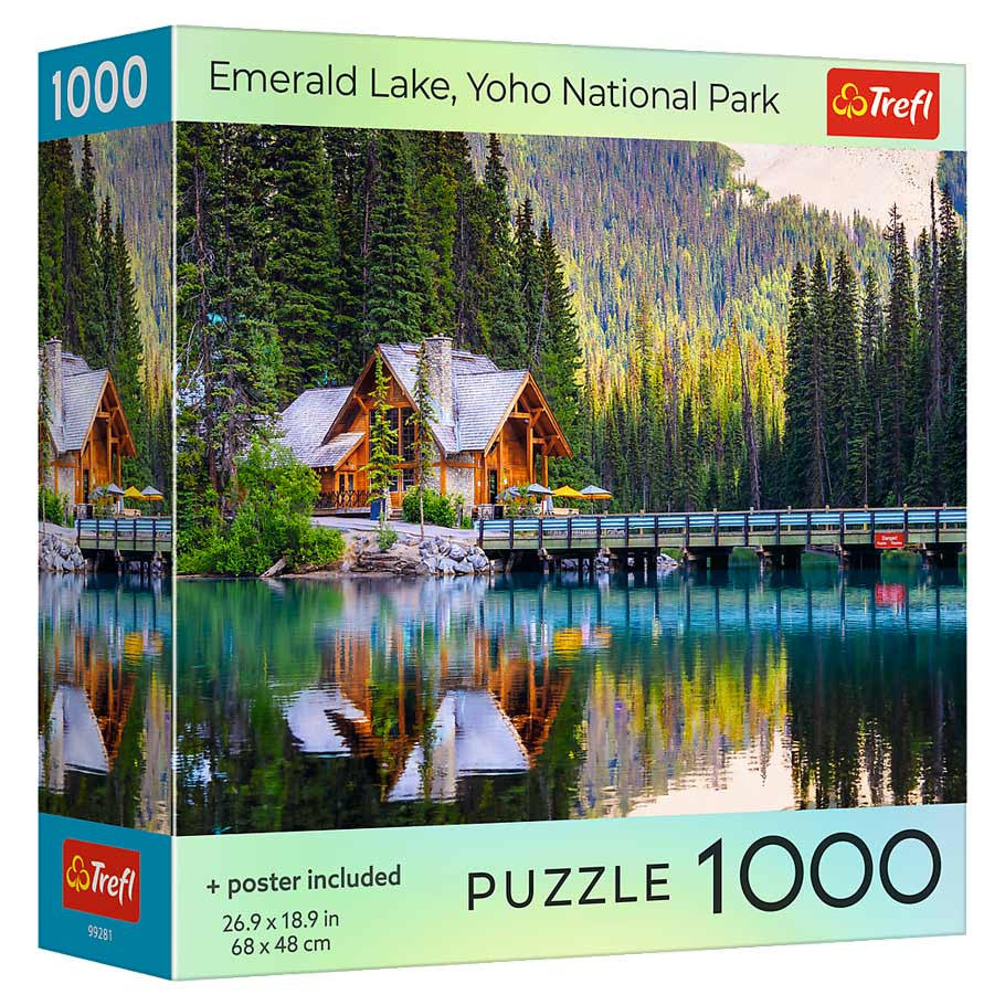 Puzzle: Emerald Lake Yoho National Park 1000 Piece (Trefl Red)