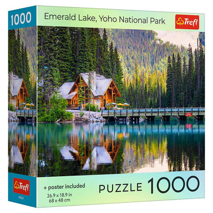 Puzzle: Emerald Lake Yoho National Park 1000 Piece (Trefl Red)