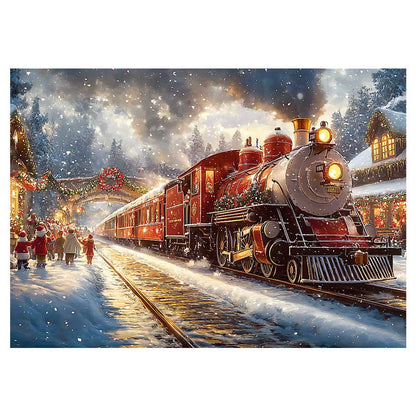 Puzzle: Holiday Train 1000 Piece (Trefl Red)
