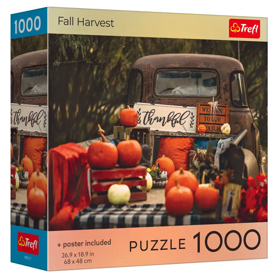 Puzzle: Fall Harvest 1000 Piece with Poster (Trefl Red)