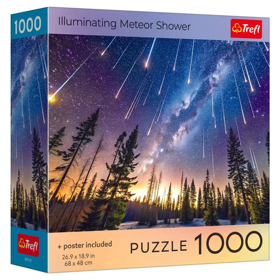 Puzzle: Illuminating Meteor Shower 1000 Piece with Poster (Trefl Red)