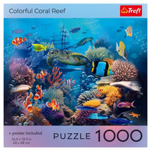 Puzzle: Colorful Coral Reef 1000 Piece with Poster (Trefl Red)