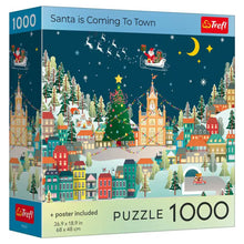 Puzzle: Santa is Coming to Town 1000 Piece with Poster (Trefl Red)