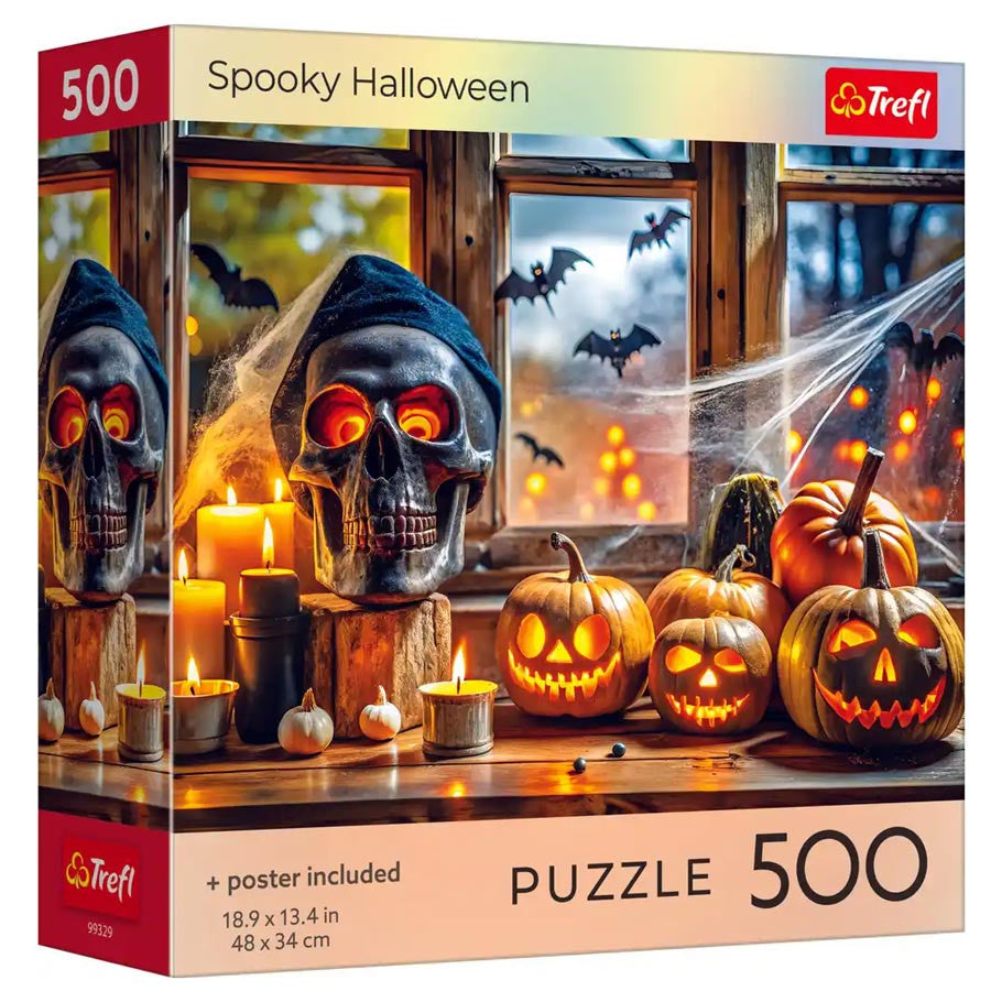 Puzzle: Halloween: Spooky Halloween 500 Piece with Poster (Trefl Red)