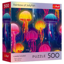 Puzzle: Rainbow of Jellyfish 500 Piece with Poster (Trefl Red)