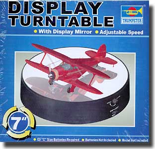 Battery Operated Round Mirrored Display Turntable for Model Kits (7Dia)