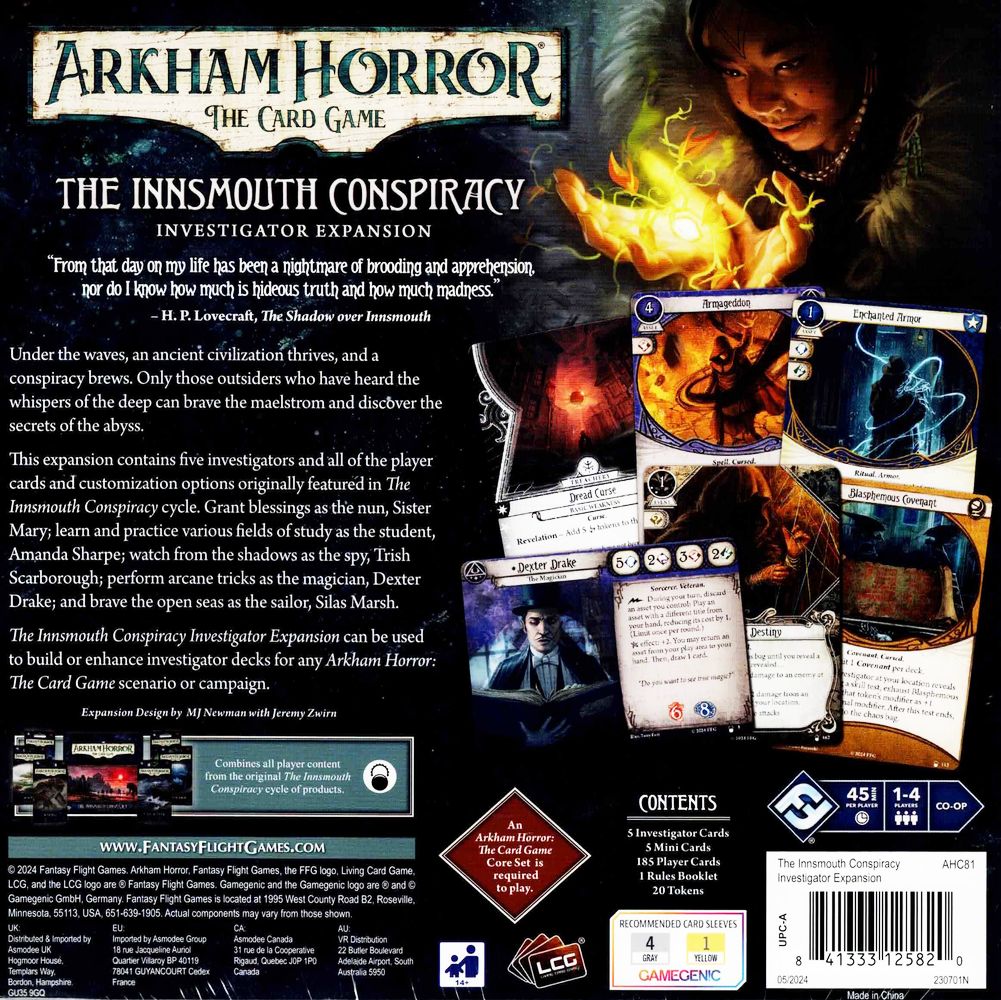 Arkham Horror: LCG: The Innsmouth Conspiracy Investigator Expansion By Fantasy Flight Games