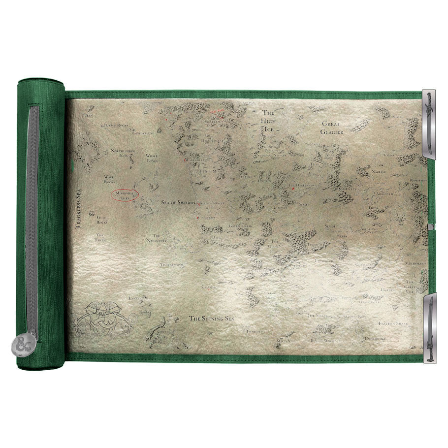 D&D: Artifacts Across Eternities: Drizzt & The Forgotten Realms: Premium Dice Scroll Map