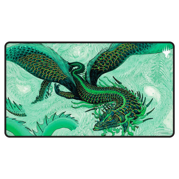 Playmat: Stitched Edge: Magic the Gathering: Tarkir Dragonstorm: Teval, Arbiter of Virtue
