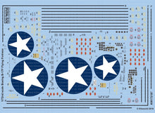 1/72 B17F Blue Outlined Stars Stenciling National Insignia Cockpit Instrumentation & Walkways etc