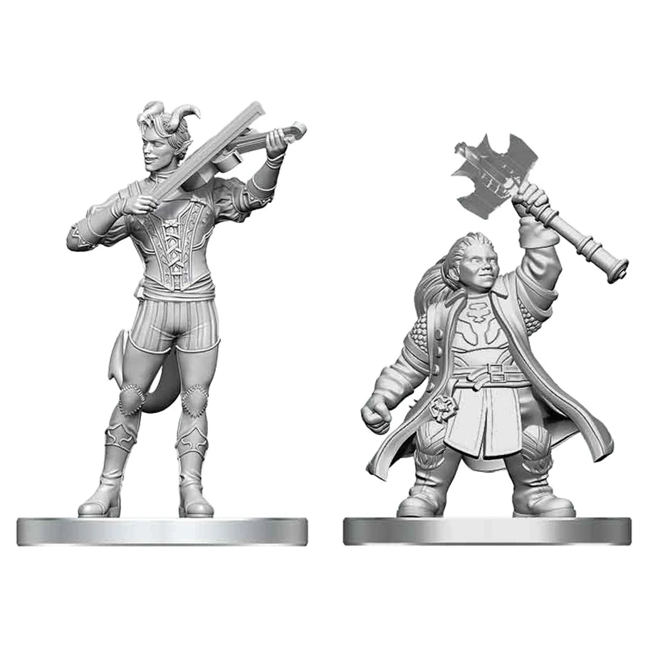 D&D: Nolzur's Marvelous Miniatures: Tiefling Bard & Dwarf Cleric