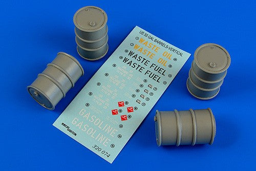 1/32 US 55 Gallon Vertical Position Barrels