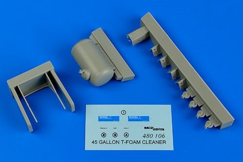 1/48 45 Gallon Model T-Foam Cleaner w/Photo-Etch Decals Hose & Wire