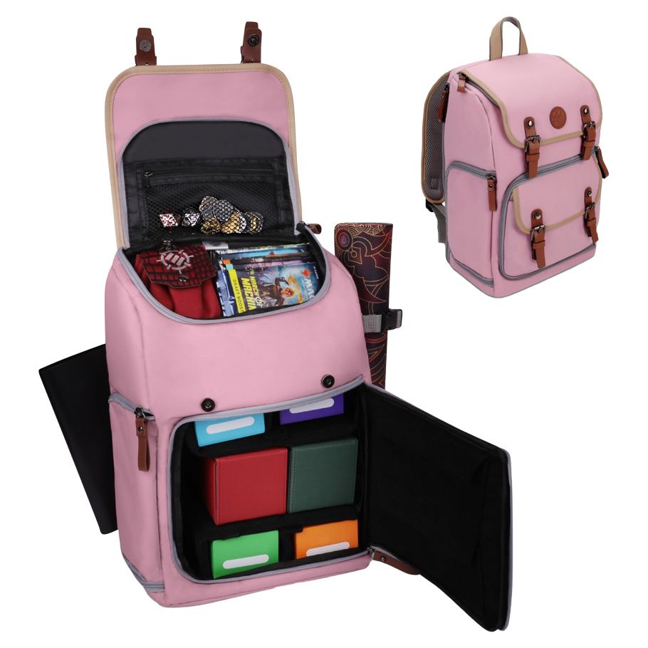 Enhance: Designer Edition Trading Card Storage Backpack Mid-Size Pink By Enhance Gaming