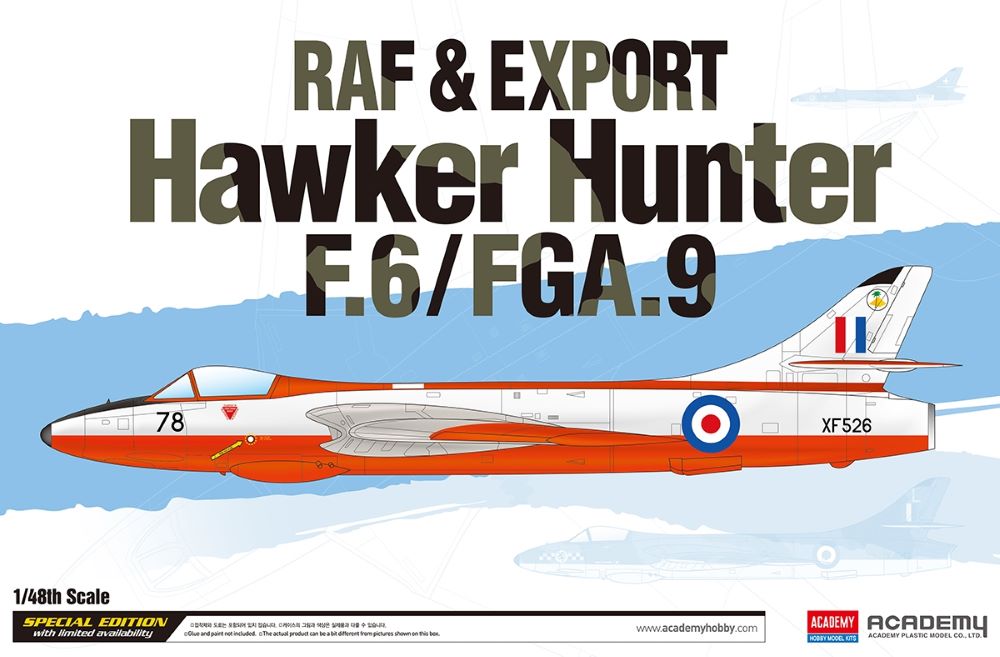 1/48 Hawker Hunter F6/FGA9 RAF & Export Jet Fighter