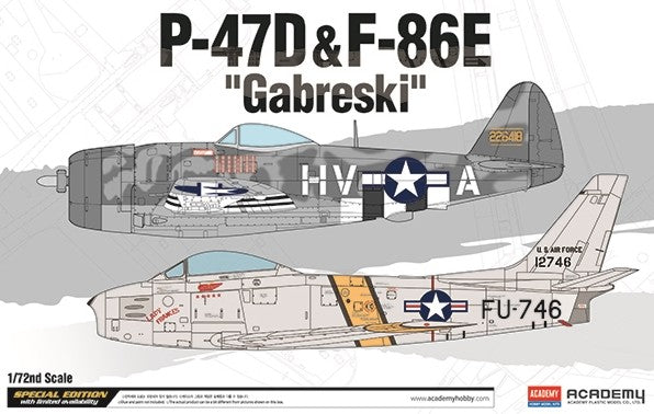 1/72 P47D & F84E Gabreski USAAF Fighter (2 Kits)