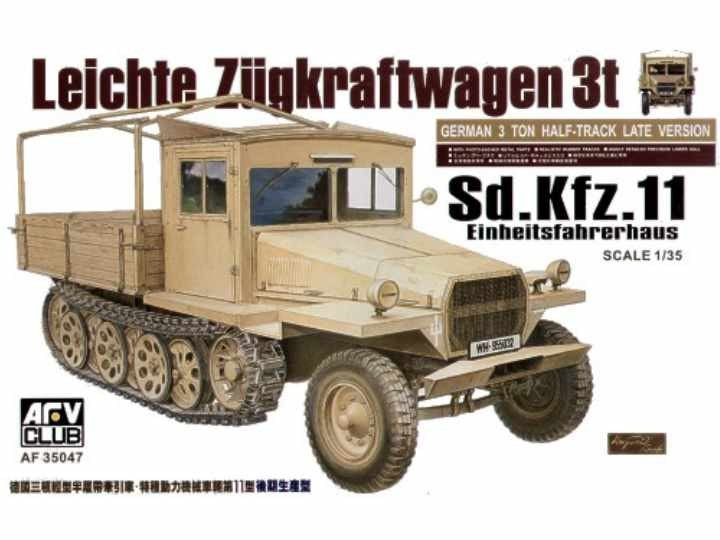 1/35 SdKfz 11 3-Ton Halftrack Late Type w/Wood Cab