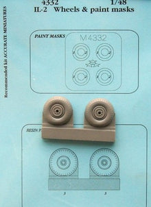 1/48 IL2 Wheels & Paint Masks For ATE