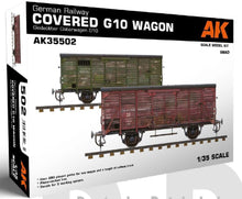 1/35 German Railway Covered G10 Wagon Freight Car w/Track Section (Plastic Kit)