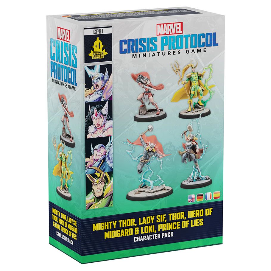 Marvel Crisis Protocol: Mighty Thor, Lady Sif, Thor Hero of Midgard & Loki, Prince of Lies By Atomic Mass Games