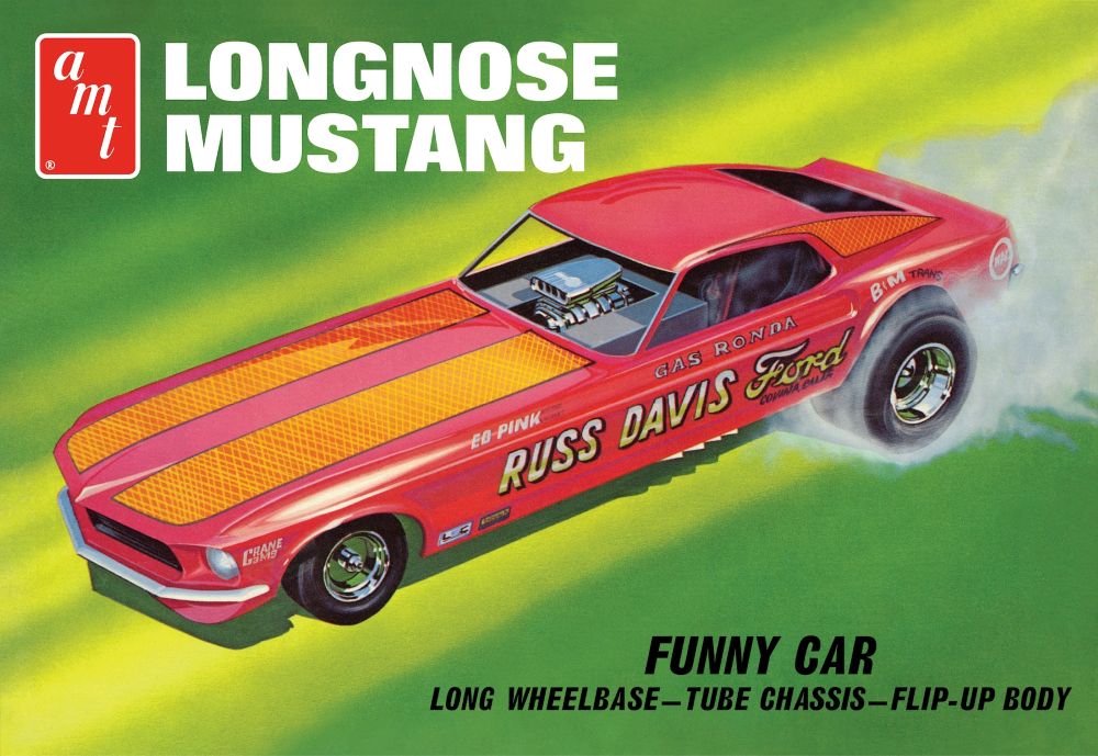 1/25 1969 Ford Mustang Gas Ronda Longnose Funny Car