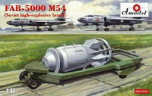 1/72 FAB5000 M54 Soviet High-Explosive Bomb w/Trailer