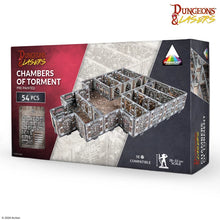 Dungeons & Lasers: Chambers of Torment Pre-Painted Walls & Terrain 28-32mm (54pcs)