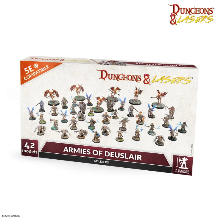 Dungeons & Lasers: Armies of Deuslair Soldiers 28-32mm (42)