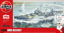 1/600 HMS Belfast Light Cruiser Gift Set w/paint & glue