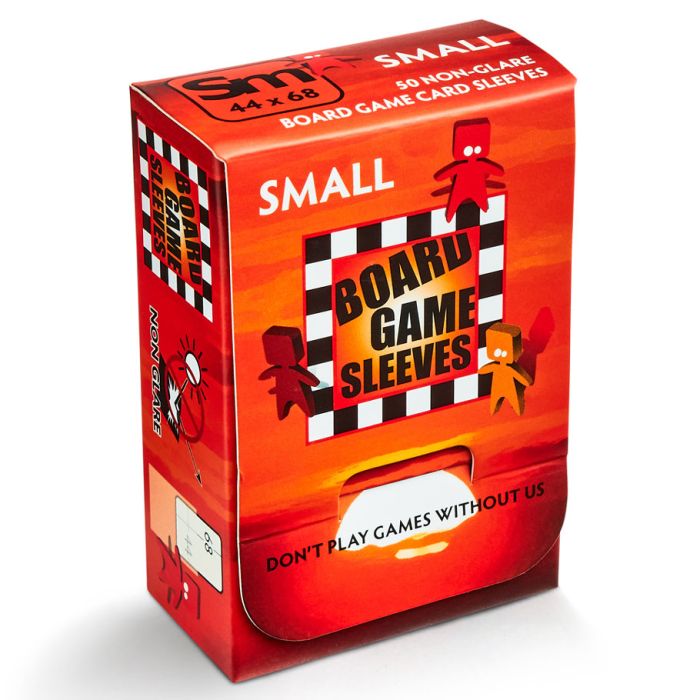 Deck Protector: Board Game Sleeve: Non-Glare: Small Red (50) - Cats In Hat Inc.