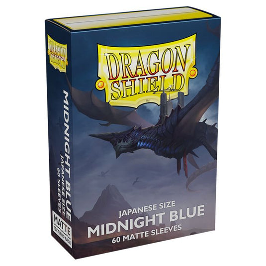 Deck Protector: Dragon Shield: Japanese: Matte: Midnight Blue (60) - Cats In Hat Inc.