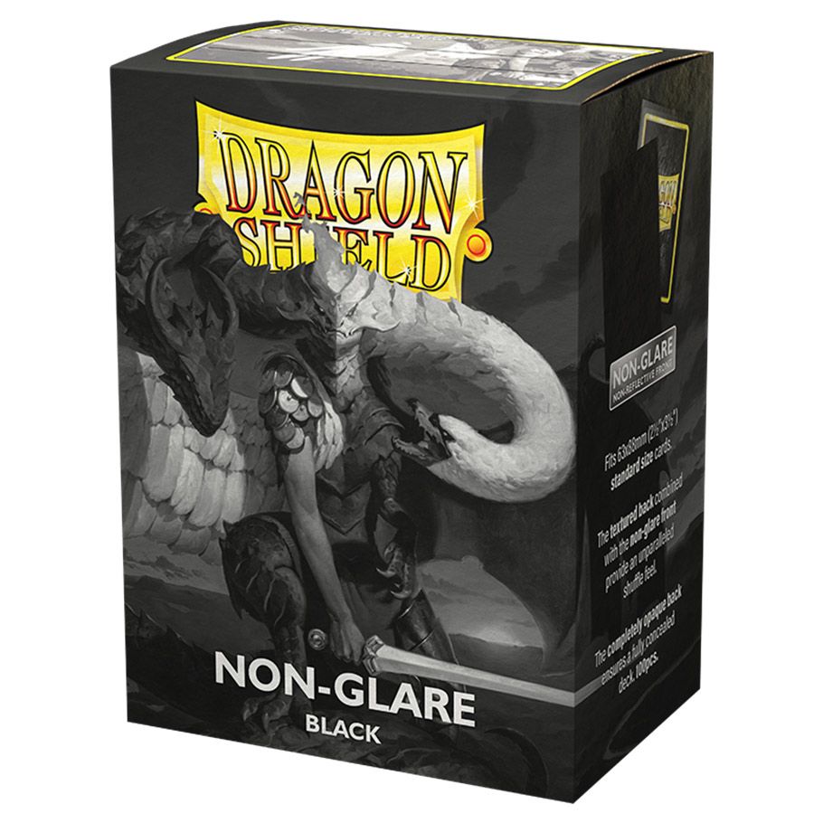 Deck Protector: Non-Glare: Matte: BK (100) By Dragon Shield