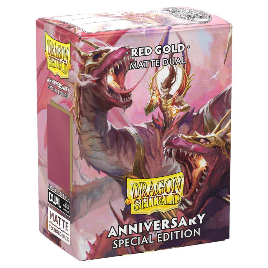 Deck Protector: Dragon Shield: Dual Matte: 25th Anniversary Red & Gold (100)