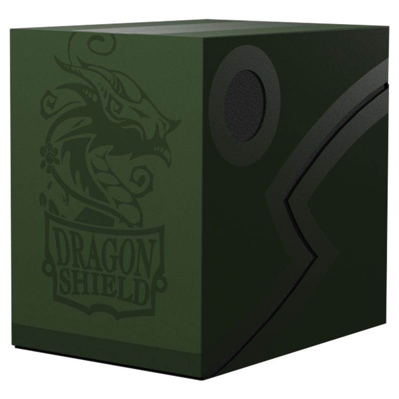 Deck Box: Dragom Shield: Double Shell: Forest Green/Black By Dragon Shield