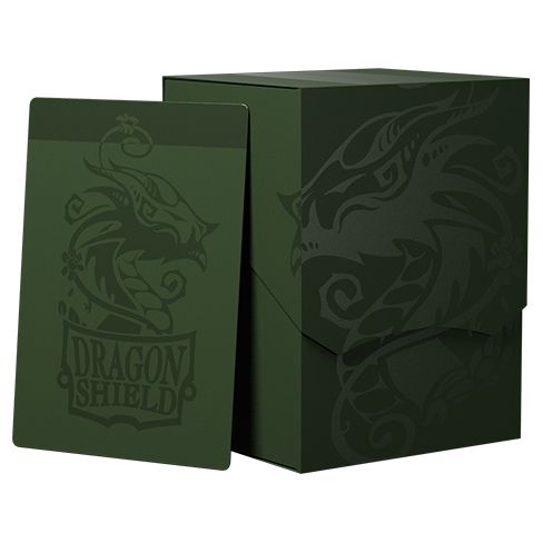 Deck Box: Dragon Shield: Deck Shell: Revised: Forest Green/Black - Cats In Hat Inc.