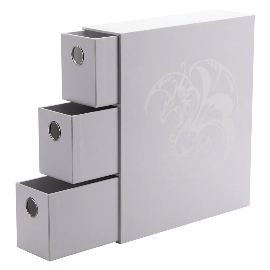 Dragon Shield: Fortress Card Drawers: White By Dragon Shield