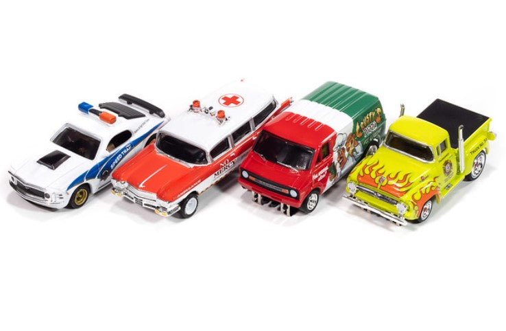 HO 4-Gear On Call 2025 Slot Car Assortment - Series #1 (8 Total)