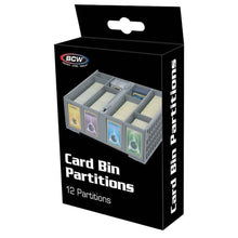 Collectible Card Bin Partitions Gray (12) - Cats In Hat Inc.