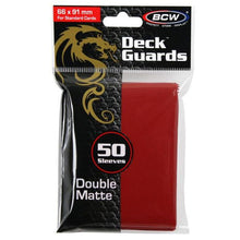 Deck Protector: Deck Guard: Matte Red (50) - Cats In Hat Inc.