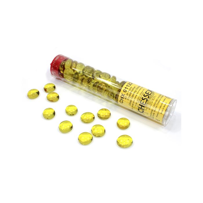 Glass Stones Tube Yellow (40)