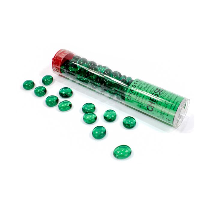 Glass Stones Tube Dark Green (23-27)