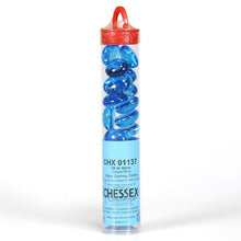 Glass Stones Tube Azure Blue (20) By Chessex Manufacturing