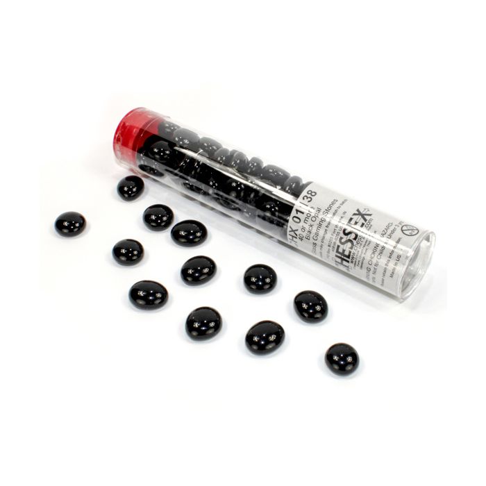 Glass Stones Tube Black (23-27)