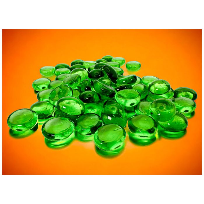 GlassStonesTube Translucent Green (40)